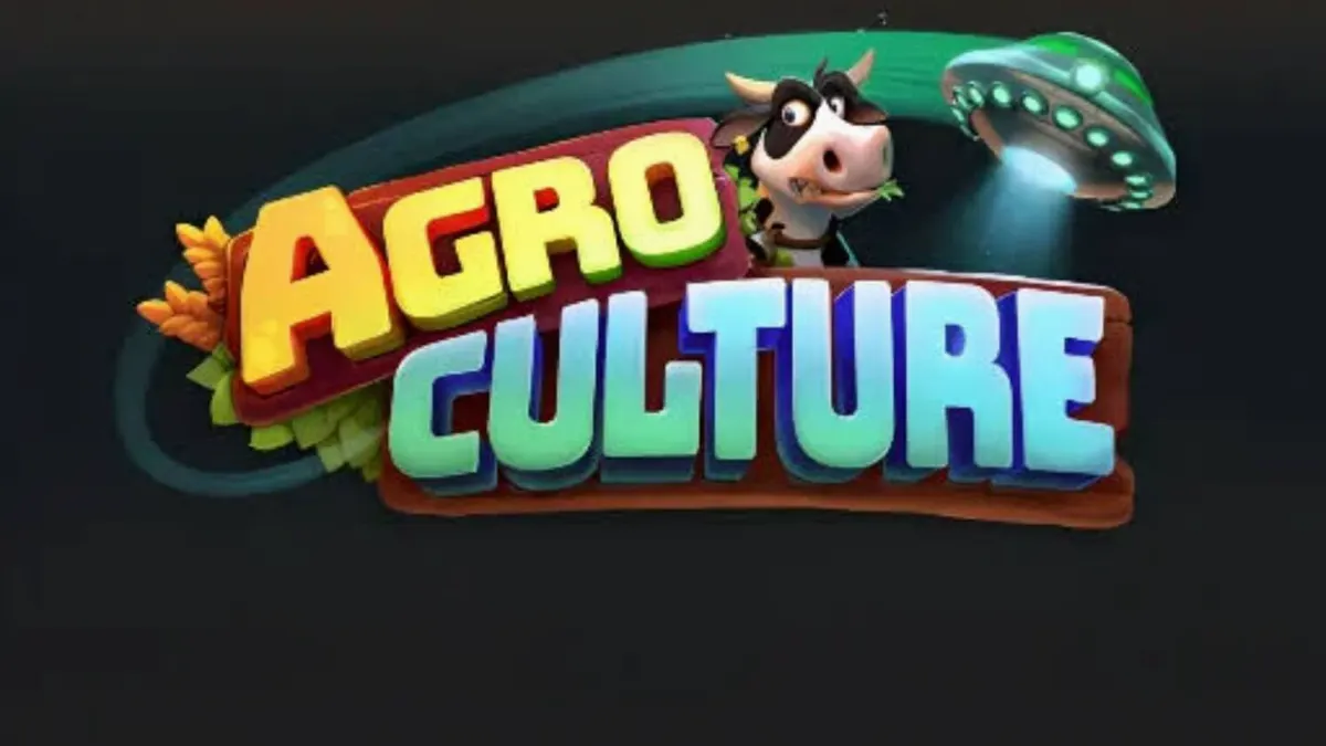 Tampilan visual slot AgroCulture dengan tema alien dan peternakan